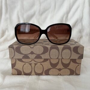 Coach Tasha S846 Tortoise Sunglasses | Classic Oversized Frame